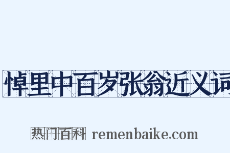 悼里中百岁张翁近义词是什么意思的图片